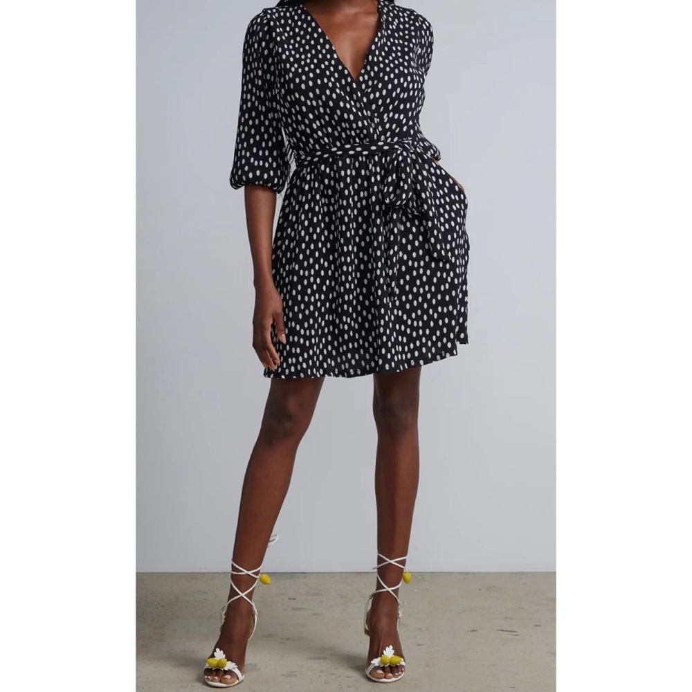 New York & Co Polka Dot Wrap Dress